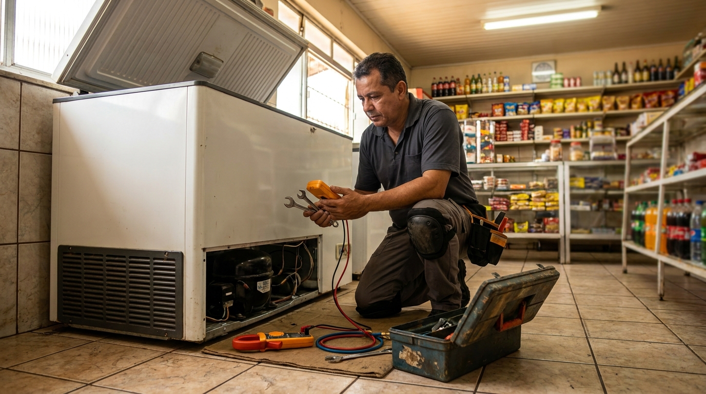 Técnico de conserto de freezer em residência em Santa Maria‑RS